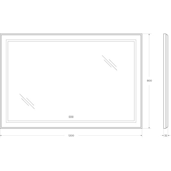 Зеркало BelBagno 120x80 см SPC-KRAFT-1200-800-LED-TCH-WARM - 9 Зеркало BelBagno 120x80 см SPC-KRAFT-1200-800-LED-TCH-WARM фото 9