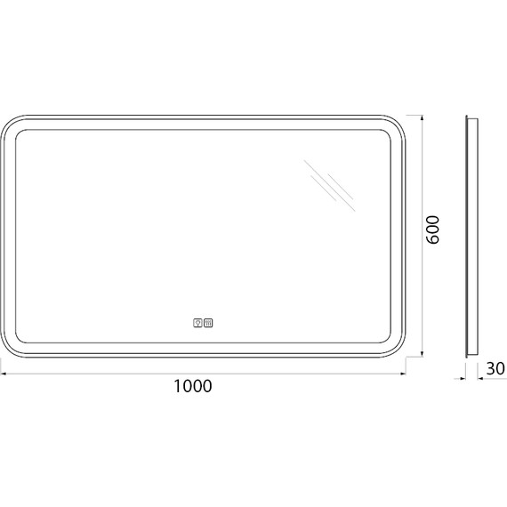 Зеркало BelBagno 100x60 см SPC-MAR-1000-600-LED-TCH-WARM фото 9