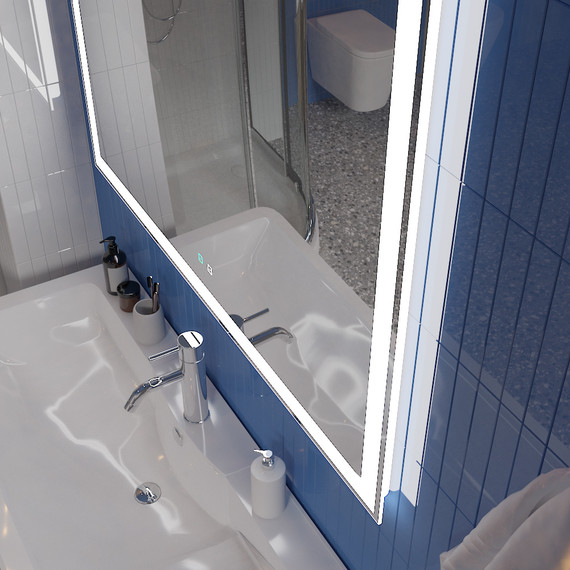 Зеркало BelBagno 100 см SPC-GRT-1000-800-LED-TCH-SND (с голосовым управлением) - 9 Зеркало BelBagno 100 см SPC-GRT-1000-800-LED-TCH-SND (с голосовым управлением) фото 9