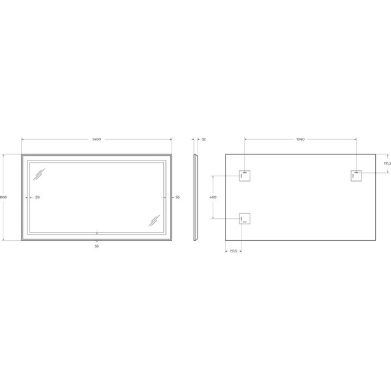 Зеркало BelBagno 140x80 см SPC-KRAFT-1400-800-SENS-NERO - 10 Зеркало BelBagno 140x80 см SPC-KRAFT-1400-800-SENS-NERO фото 10