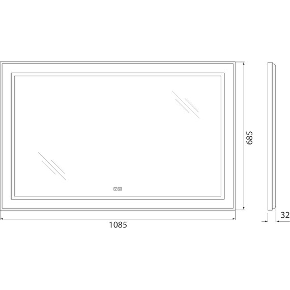 Зеркало BelBagno 108x68 см SPC-KRAFT-1085-685-TCH-WARM, белый - 9 Зеркало BelBagno 108x68 см SPC-KRAFT-1085-685-TCH-WARM, белый фото 9