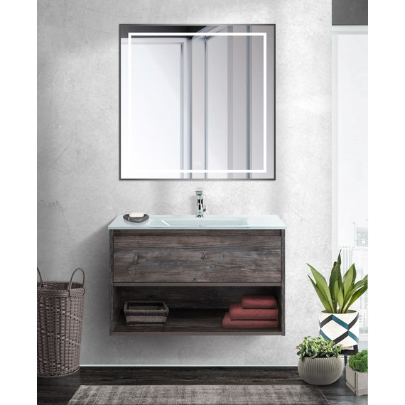 Зеркало BelBagno 80x80 см SPC-KRAFT-800-800-LED-TCH-WARM-NERO - 8 Зеркало BelBagno 80x80 см SPC-KRAFT-800-800-LED-TCH-WARM-NERO фото 8