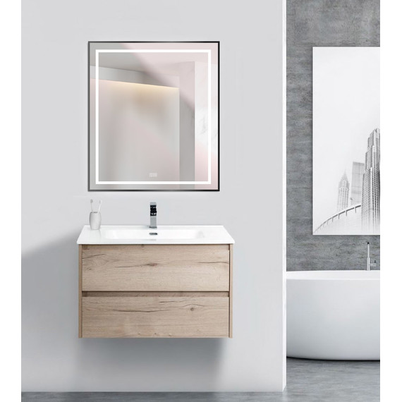 Зеркало BelBagno 70x80 см SPC-KRAFT-700-800-LED-TCH-WARM-NERO - 8 Зеркало BelBagno 70x80 см SPC-KRAFT-700-800-LED-TCH-WARM-NERO фото 8