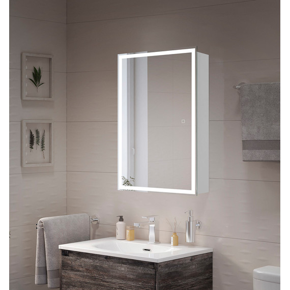 Зеркальный шкаф BelBagno 50 см SPC-GRT-500/800-1A-LED-TCH, белый - 11 Зеркальный шкаф BelBagno 50 см SPC-GRT-500/800-1A-LED-TCH, белый фото 11