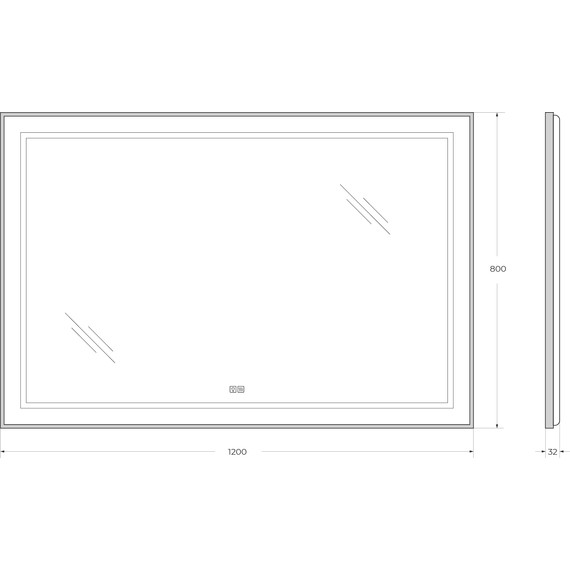 Зеркало BelBagno 120x80 см SPC-KRAFT-1200-800-LED-TCH-WARM-NERO - 9 Зеркало BelBagno 120x80 см SPC-KRAFT-1200-800-LED-TCH-WARM-NERO фото 9