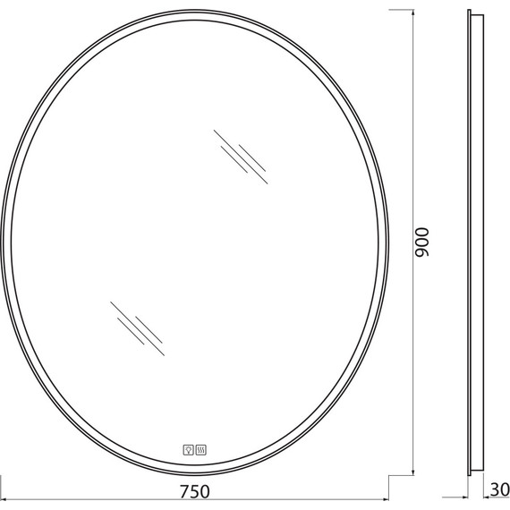 Зеркало BelBagno 75x90 см SPC-VST-750-900-LED-TCH-WARM - 8 Зеркало BelBagno 75x90 см SPC-VST-750-900-LED-TCH-WARM фото 8