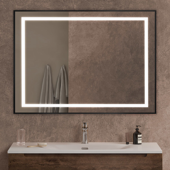 Зеркало BelBagno 100x80 см SPC-KRAFT-1000-800-SENS-NERO - 9 Зеркало BelBagno 100x80 см SPC-KRAFT-1000-800-SENS-NERO фото 9