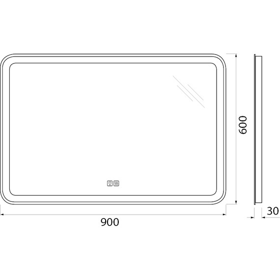 Зеркало BelBagno 90x60 см SPC-MAR-900-600-LED-TCH-WARM - 9 Зеркало BelBagno 90x60 см SPC-MAR-900-600-LED-TCH-WARM фото 9