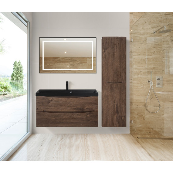 Зеркало BelBagno 98x68 см SPC-KRAFT-985-685-TCH-WARM-NERO, черный - 9 Зеркало BelBagno 98x68 см SPC-KRAFT-985-685-TCH-WARM-NERO, черный фото 9