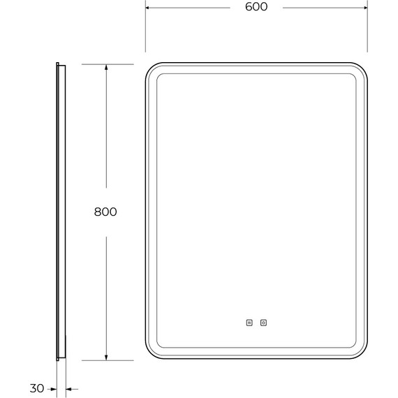 Зеркало BelBagno Marino 60 см SPC-MAR-600-800-LED-TCH-SND (с голосовым управлением) фото 9