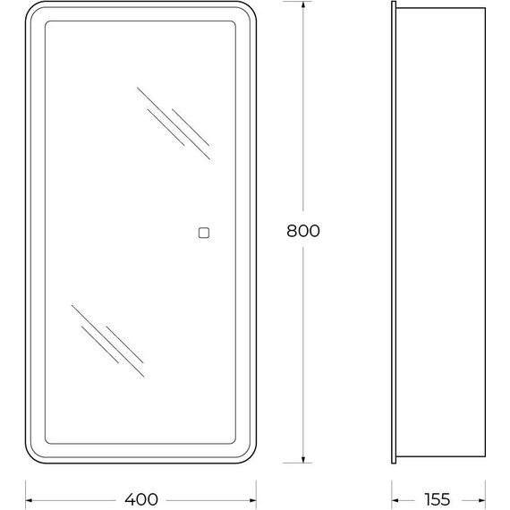 Зеркало-шкаф BelBagno 40 см SPC-MAR-400/800-1A-LED-TCH - 13 Зеркало-шкаф BelBagno 40 см SPC-MAR-400/800-1A-LED-TCH фото 13