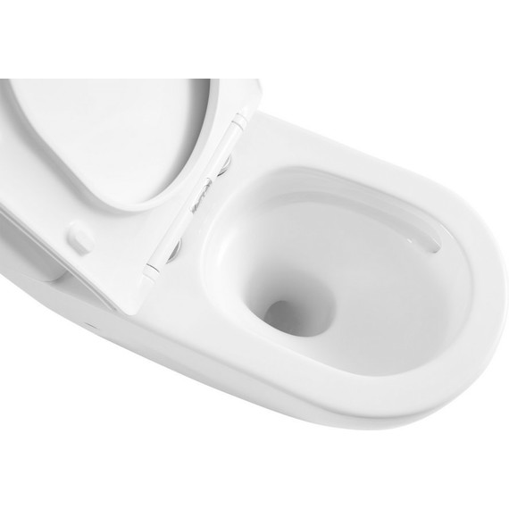 Унитаз-компакт безободковый Abber Bequem AC1110T с крышкой микролифт, белый (система смыва Торнадо) - 5 Унитаз-компакт безободковый Abber Bequem AC1110T с крышкой микролифт, белый (система смыва Торнадо) фото 5