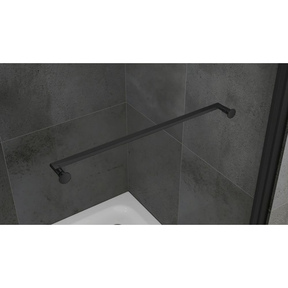 Душевое ограждение Abber Schwarzer Diamant 100x100 см AG0A100B, чёрный/прозрачное фото 3