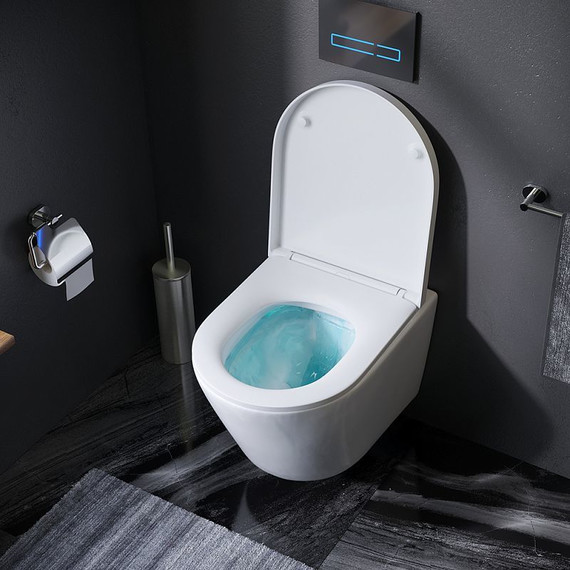 Унитаз подвесной безободковый Am.Pm Sense C741701SC с крышкой микролифт - 3 Унитаз подвесной безободковый Am.Pm Sense C741701SC с крышкой микролифт фото 3
