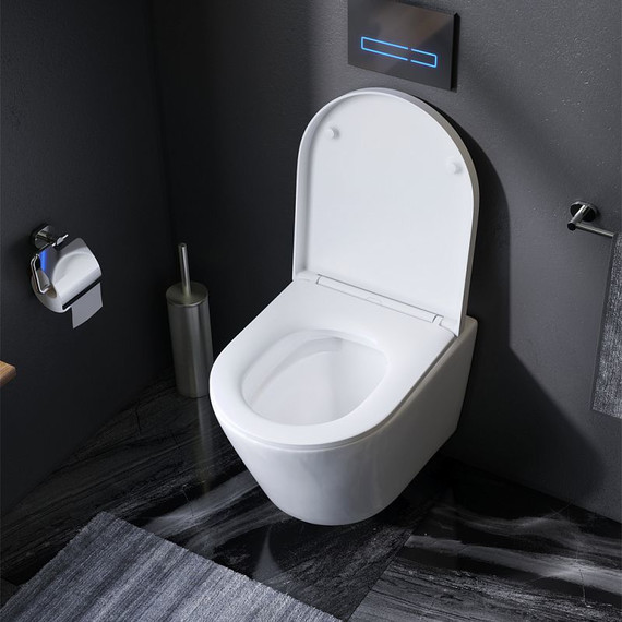 Унитаз подвесной безободковый Am.Pm Sense C741701SC с крышкой микролифт - 4 Унитаз подвесной безободковый Am.Pm Sense C741701SC с крышкой микролифт фото 4
