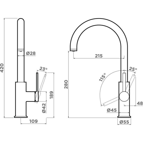 Смеситель для кухни Omoikiri Okawa 2 Plus LG 4994552, светлое золото, Цвет производителя: светлое золото фото 2