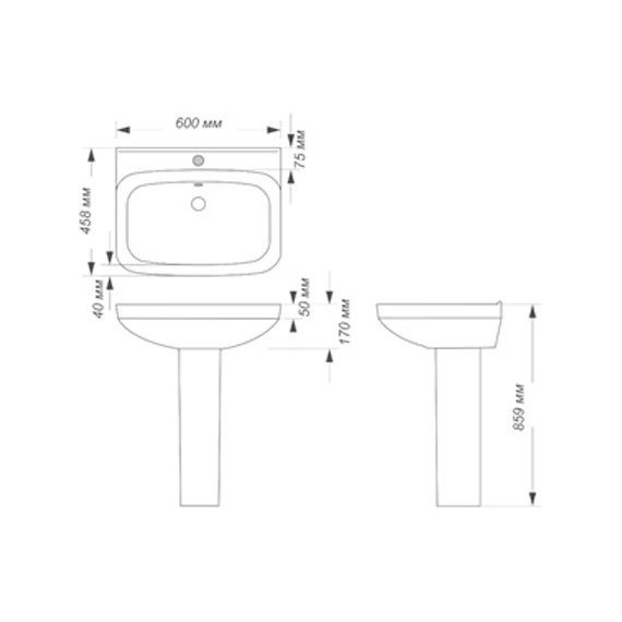 Раковина подвесная Sanita Luxe Next 60 см WB.PD/Next/60-C/WHT.G/S1 - 5 Раковина подвесная Sanita Luxe Next 60 см WB.PD/Next/60-C/WHT.G/S1 фото 5