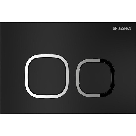 Инсталляция с подвесным унитазом комплект: Grossman Cosmo 900.K31.01.000 с подвесным безободковым унитазом GR-4440BMS сиденье микролифт, крепление, кнопка смыва 700.K31.02.210.210 чёрный матовый фото 3