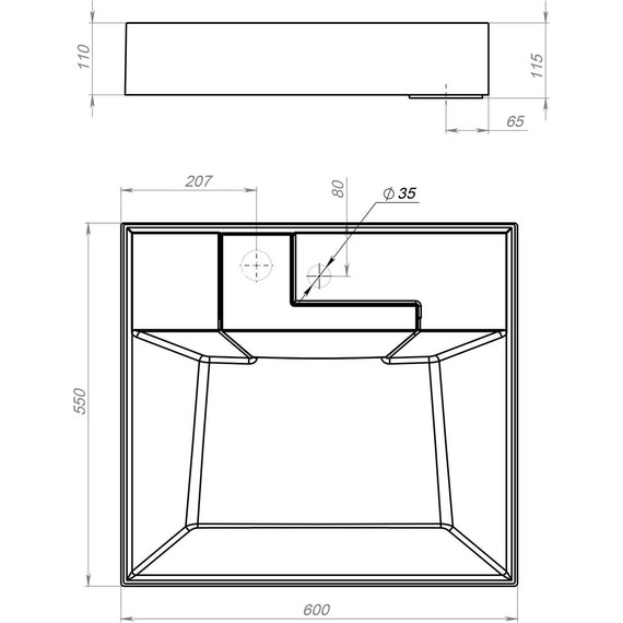 Раковина над стиральной машиной Grossman Luxor 60 см 11.R01.60.000 фото 5