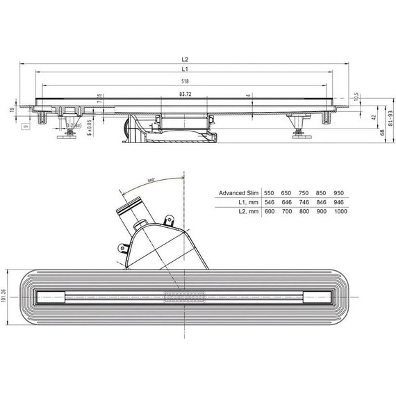 Трап Bettoserb Advanced Slim 650 13600033 фото 6