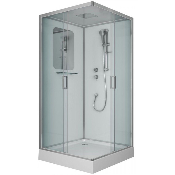 Душевая кабина Niagara Premium 100x100 см NG-6002-01Q, хром/прозрачное (безсиликоновая сборка) фото 