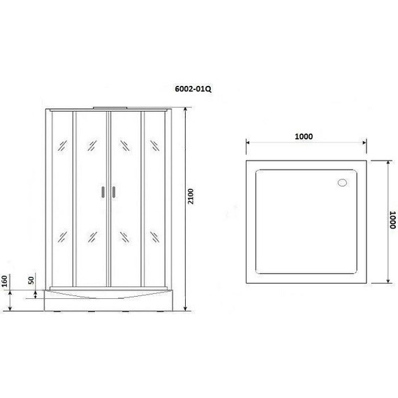 Душевая кабина Niagara Premium 100x100 см NG-6002-01Q, хром/прозрачное (безсиликоновая сборка) - 3 Душевая кабина Niagara Premium 100x100 см NG-6002-01Q, хром/прозрачное (безсиликоновая сборка) фото 3