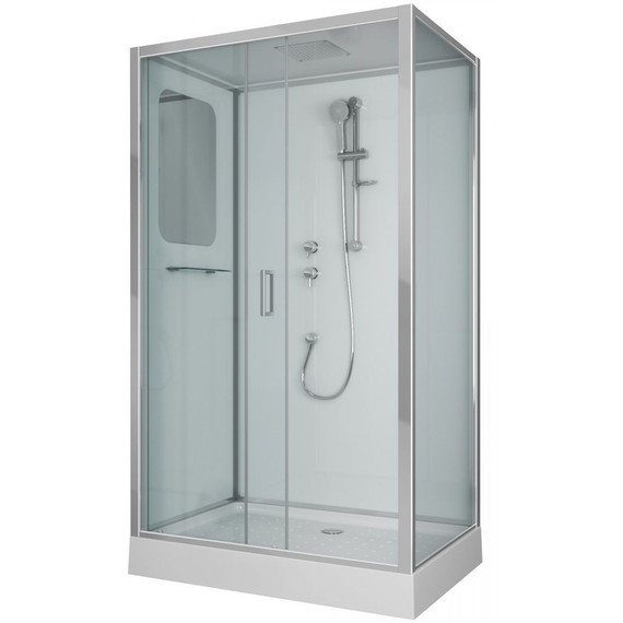 Душевая кабина Niagara Premium 120x80 см NG-6012-01QL, хром/прозрачное (безсиликоновая сборка) фото 
