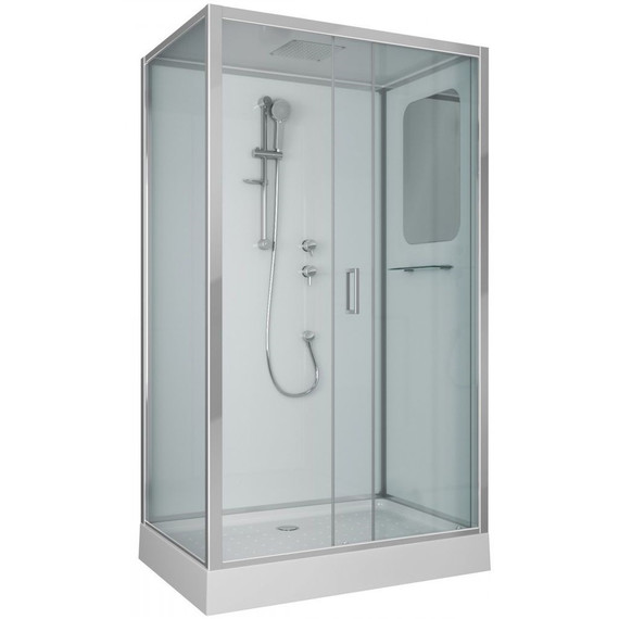 Душевая кабина Niagara Premium 120x80 см NG-6012-01QR, хром/прозрачное (безсиликоновая сборка) фото 