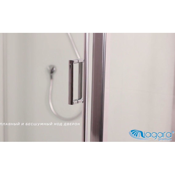 Душевая кабина Niagara Premium 120x80 см NG-6912-01QR BLACK, чёрный/тонированное (безсиликоновая сборка) фото 4