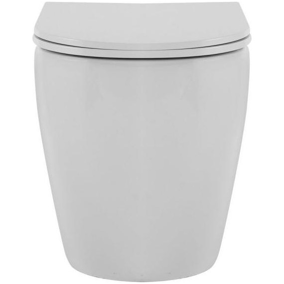 Унитаз приставной безободковый Abber Bequem AC1111TMW с крышкой микролифт, белый матовый (выпуск горизонтальный), Цвет производителя: белый матовый фото 3