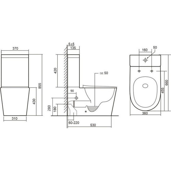 Унитаз-компакт безободковый Abber Bequem AC1112T с крышкой микролифт - 8 Унитаз-компакт безободковый Abber Bequem AC1112T с крышкой микролифт фото 8