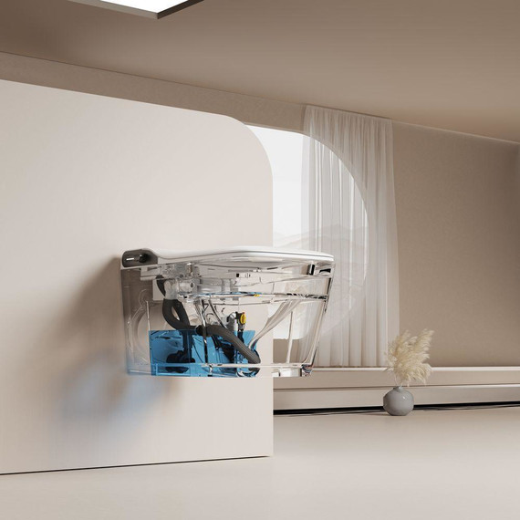 Электронный импульсный унитаз-биде Abber Rechteck AC1215S с крышкой микролифт фото 10