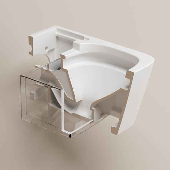 Электронный импульсный унитаз-биде Abber Rechteck AC1215S с крышкой микролифт фото 11