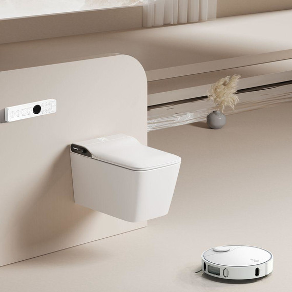 Электронный импульсный унитаз-биде Abber Rechteck AC1215S с крышкой микролифт фото 3