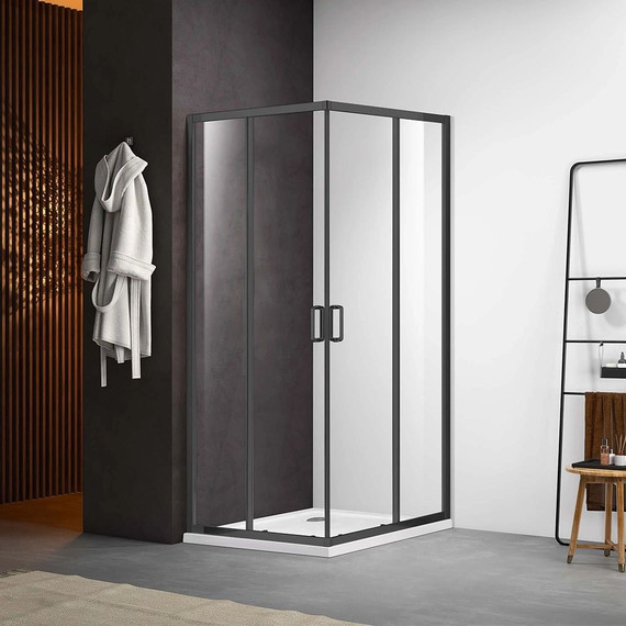 Душевое ограждение Aquatek 90x90 см AQ ARI KV 09020GM, оружейная сталь/прозрачное фото 
