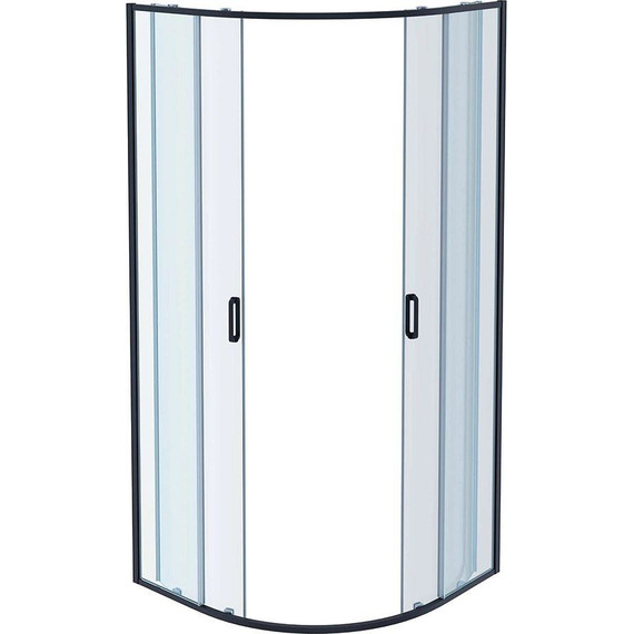 Душевое ограждение Aquatek 90x90 см AQ ARI RO 09020GM, оружейная сталь/прозрачное фото 2