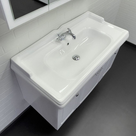 Тумба подвесная с раковиной Comforty Палини 100 см, белый - 7 Тумба подвесная с раковиной Comforty Палини 100 см, белый фото 7