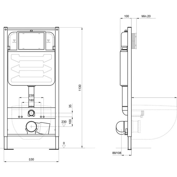 Инсталляция для унитаза Aquatek Pneumo S50 INSP-0000001 фото 3