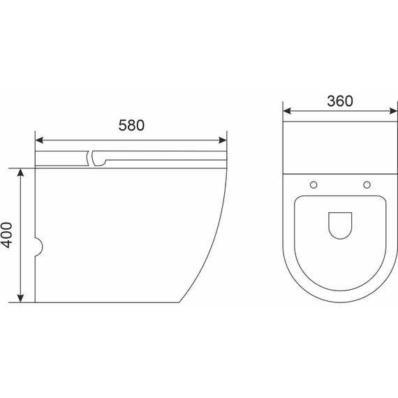 Унитаз приставной с импульсным смывом Mirsant Proxy impulse с крышкой микролифт фото 7