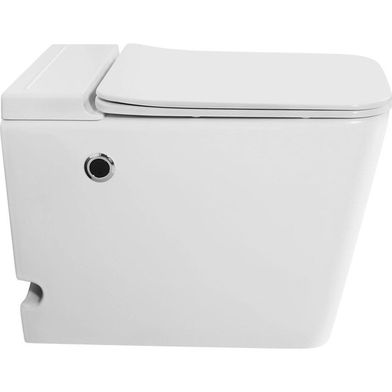 Унитаз приставной с импульсным смывом Mirsant Sens impulse с крышкой микролифт фото 4