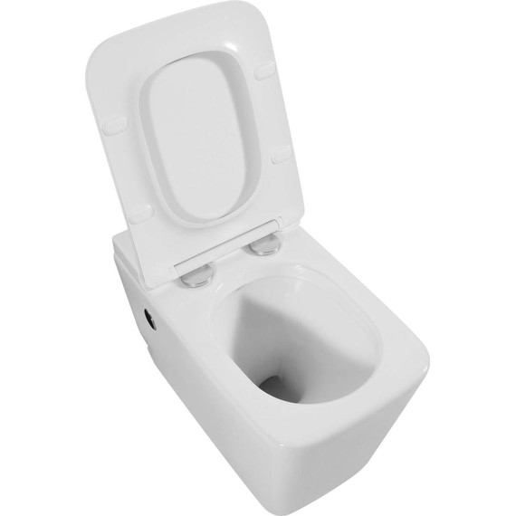 Унитаз приставной с импульсным смывом Mirsant Sens impulse с крышкой микролифт фото 5