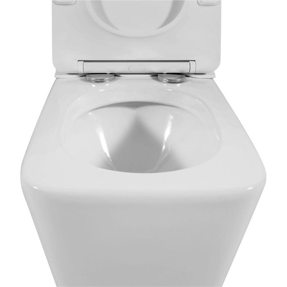 Унитаз приставной с импульсным смывом Mirsant Sens impulse с крышкой микролифт фото 6