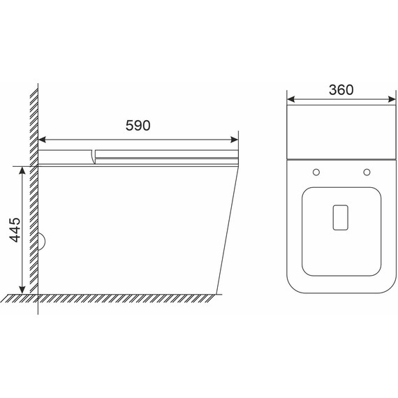 Унитаз приставной с импульсным смывом Mirsant Sens impulse с крышкой микролифт фото 7