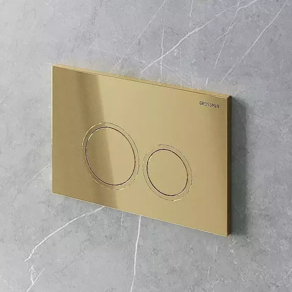 Кнопка смыва Grossman Pragma 700.K31.03.300.300RUS, золото глянцевое фото 4