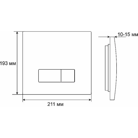 Кнопка смыва Grossman Classic 800.T1.04.210.210RUS, чёрный матовый фото 8