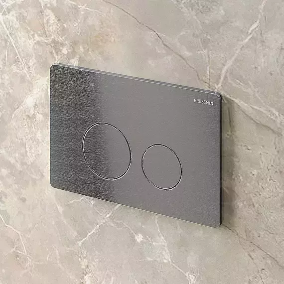 Кнопка смыва Grossman Style 700.K31.05.42M.42MRUS, графит сатиновый фото 4