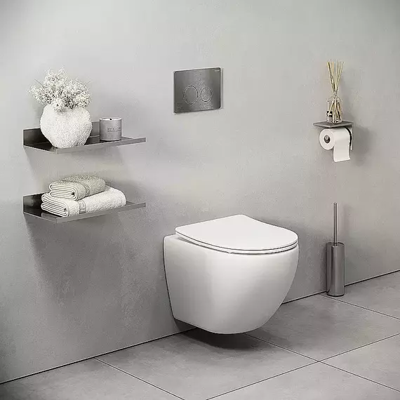 Кнопка смыва Grossman Style 700.K31.05.42M.42MRUS, графит сатиновый фото 7