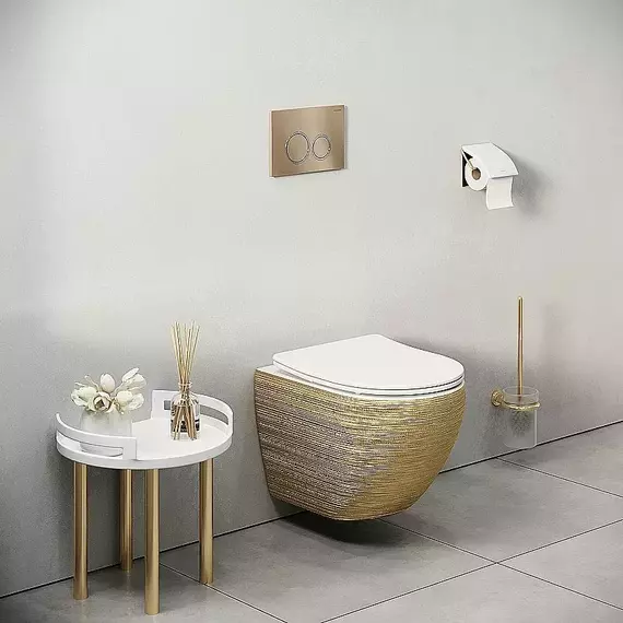 Кнопка смыва Grossman Cosmo 700.K31.02.310.310RUS, золото матовое фото 7