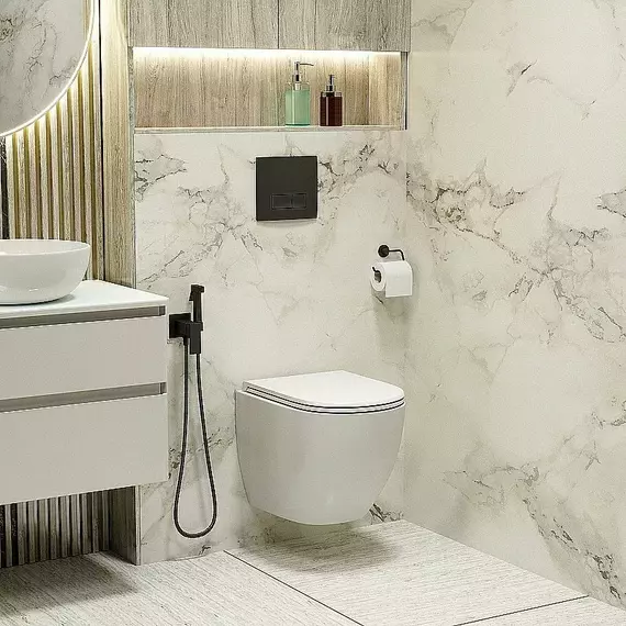 Кнопка смыва Grossman Classic 800.T1.04.210.210RUS, чёрный матовый фото 3