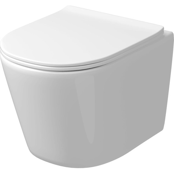 Унитаз подвесной безободковый Grossman GR-4477SQ с крышкой микролифт (Система смыва торнадо) фото 2